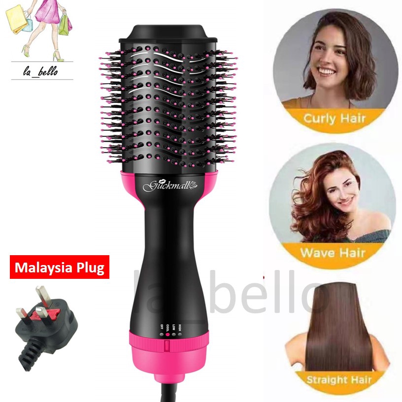 One Step 2 In 1 2336 Hair Dryer Hot Air Brush Blower Drying Straightening Style Comb Styling Tools Pengering Rambut Shopee Singapore