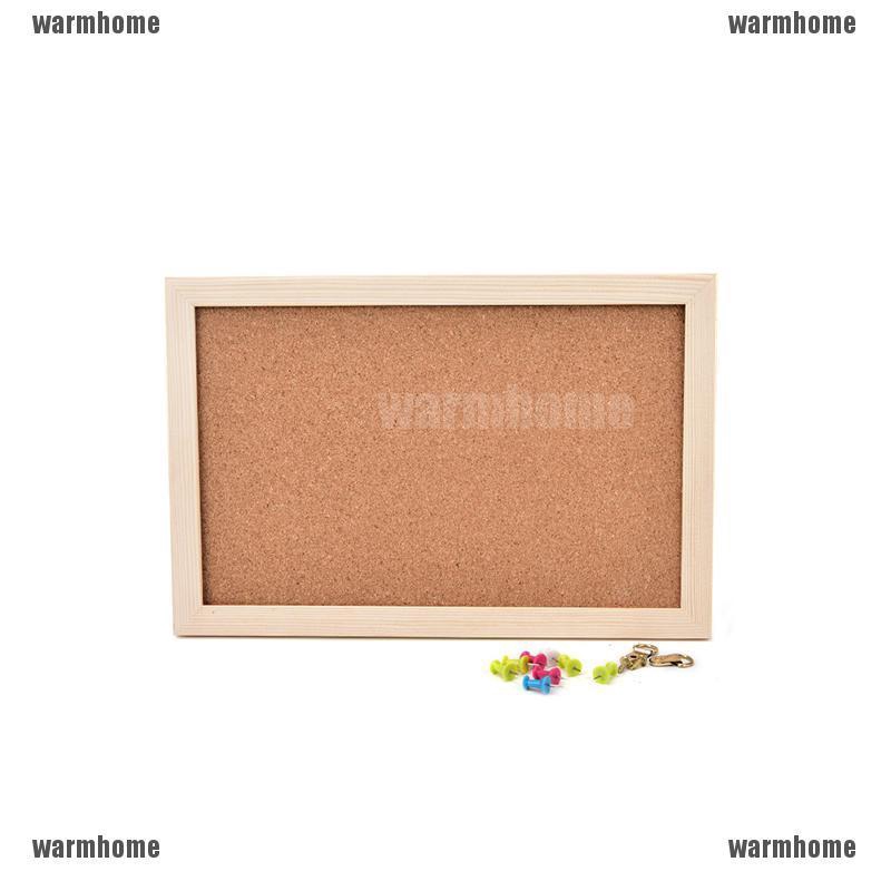 Whsg Wood Frame Cork Bulletin Board Office Supplier 20 30cm Home