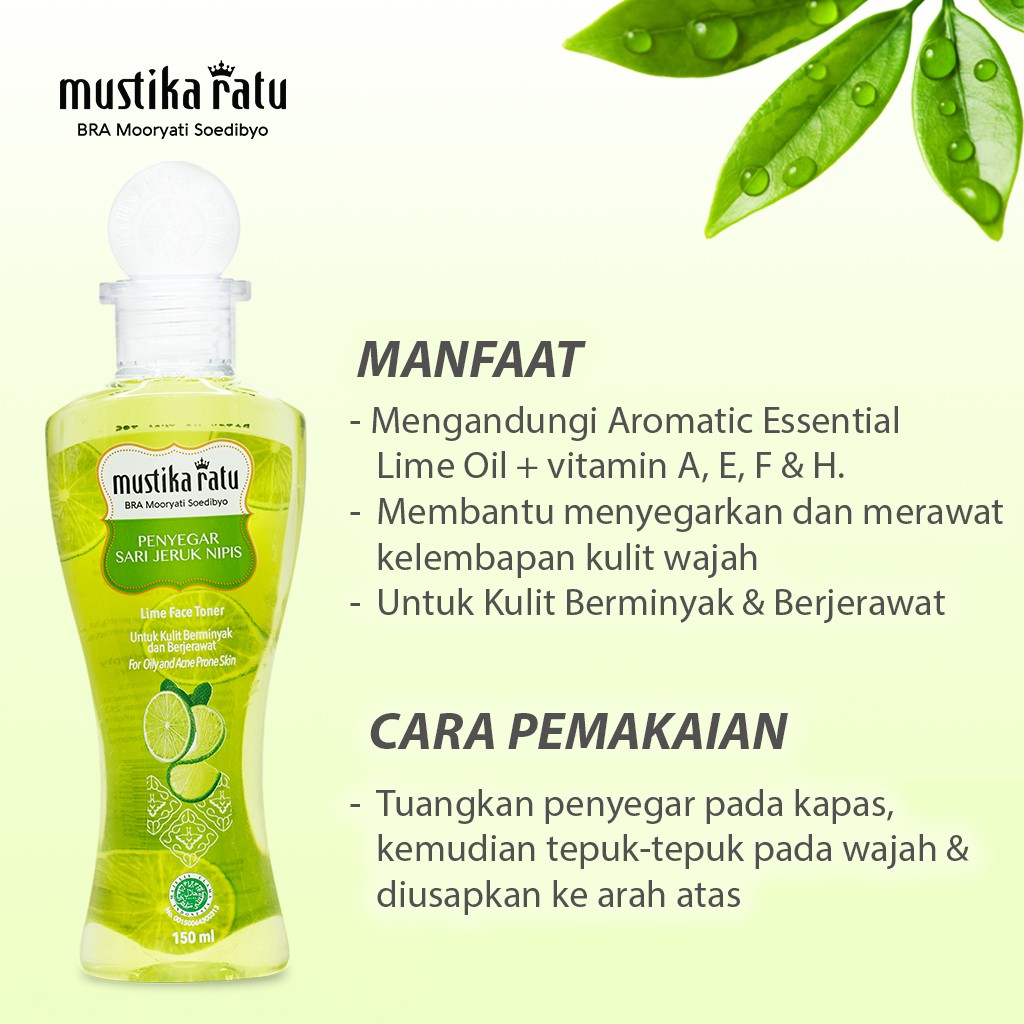 Mustika Ratu Penyegar Sari Jeruk Nipis For Oily Acne Skin 150ml Singapore