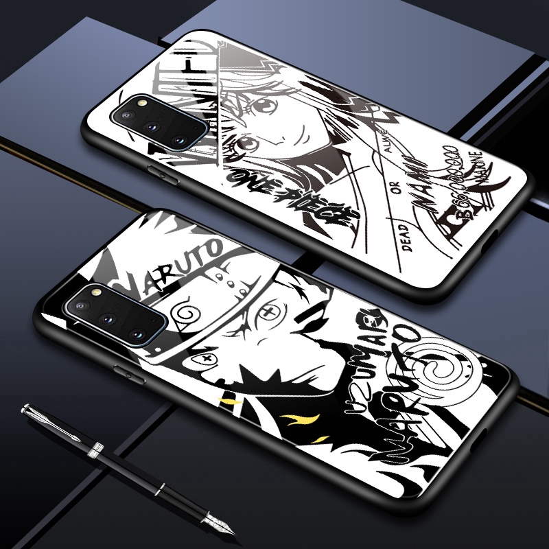 Samsung Galaxy S21 S Fe Plus Ultra S S21 5g Anime Naruto Glass Casing Phone Case Protective Cover Back Cases Tempered Glass Series Kakashi Sasuke Cartoon Shopee Singapore
