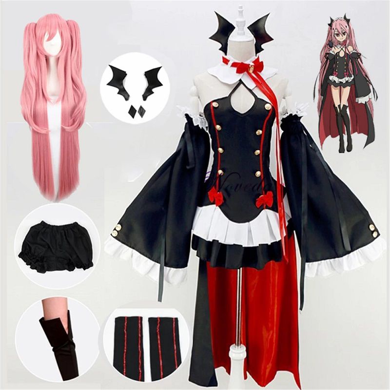 2022 New Seraph of the end owari no seraph krul tepes cosplay costume  uniform wig cosplay anime witch vampire halloween costume for women |  Shopee Singapore
