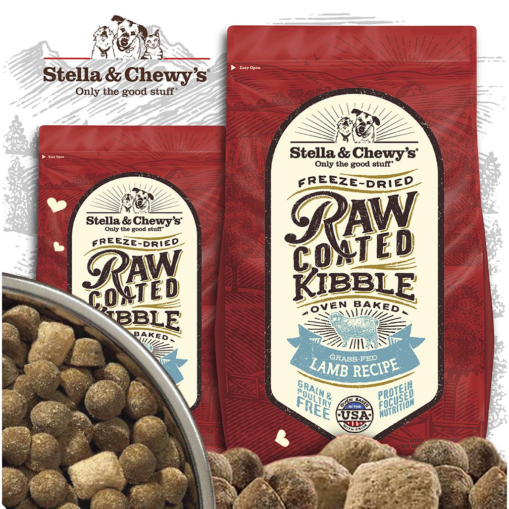 Stella & Chewy's Raw Coated Kibble Grass-fed Lamb Dry Dog Food | Shopee