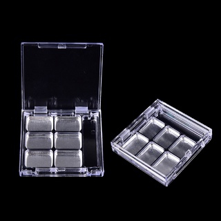 【TESG】 Empty 6 Square Grids Eyeshadow Lip Powder Box Case Cosmetic Packing+Palette Hot #6