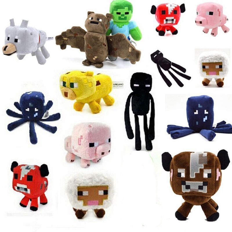 Toys Games Minecraft Plush Toys Mainan Creeper Enderman Wolf Soft Stuffed Kids Gift Shopee Singapore