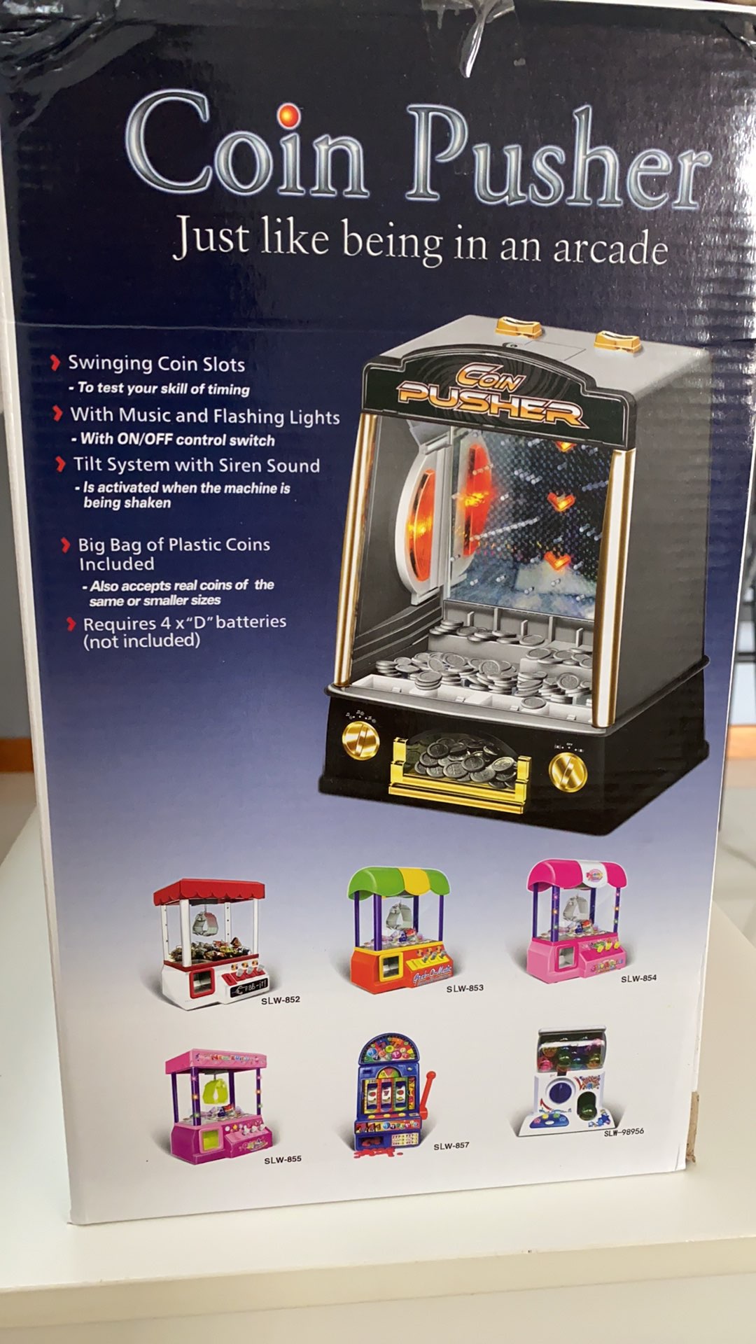 Classic Arcade Coin Pusher With Flashing Lights And Tilt Alarm Shopee Singapore