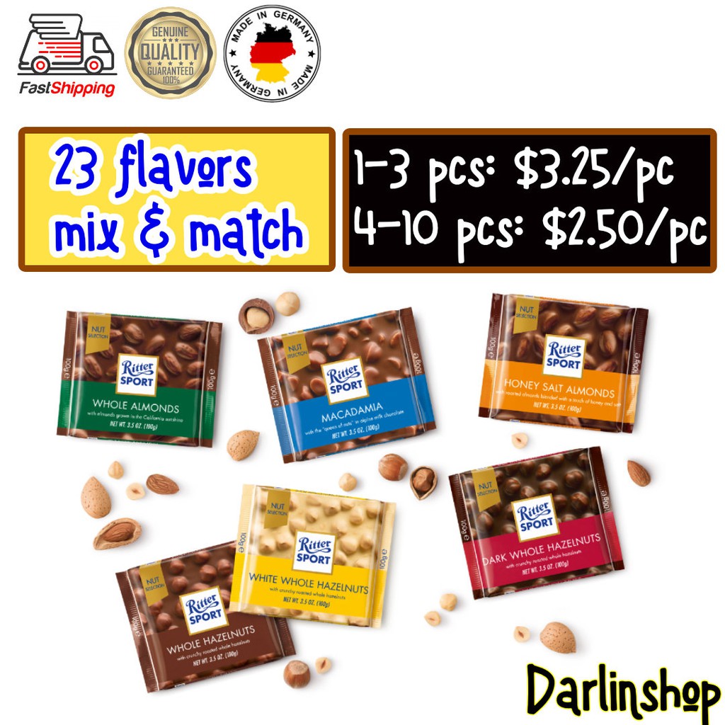 Best Deal Ritter Sport Chocolate 100gr 23 Flavors Shopee Singapore
