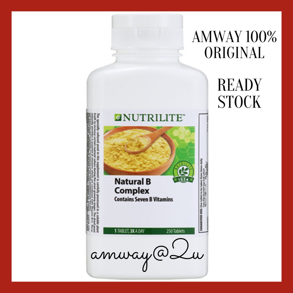 Ready Stock Nutrilite Natural B Complex 250 Tab Exp 05 23 Shopee Singapore