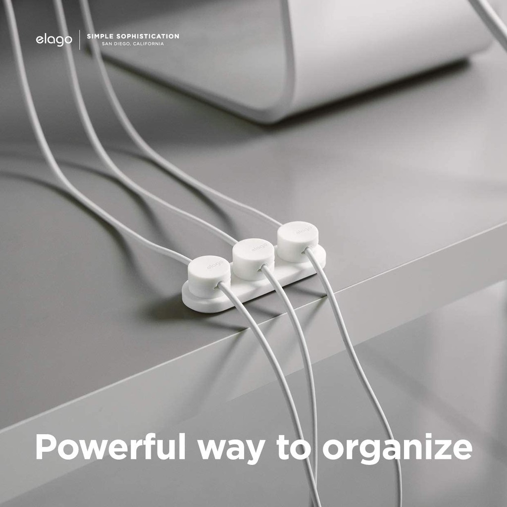 elago Magnetic Cable Management Buttons, Organize 3 Cables, Reusable Sticker