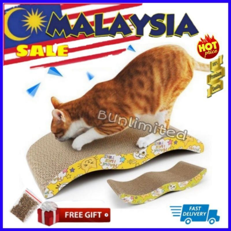 Hot Stock】Pet Toy Cat Scaratch Board / Papan Cakar Kucing 