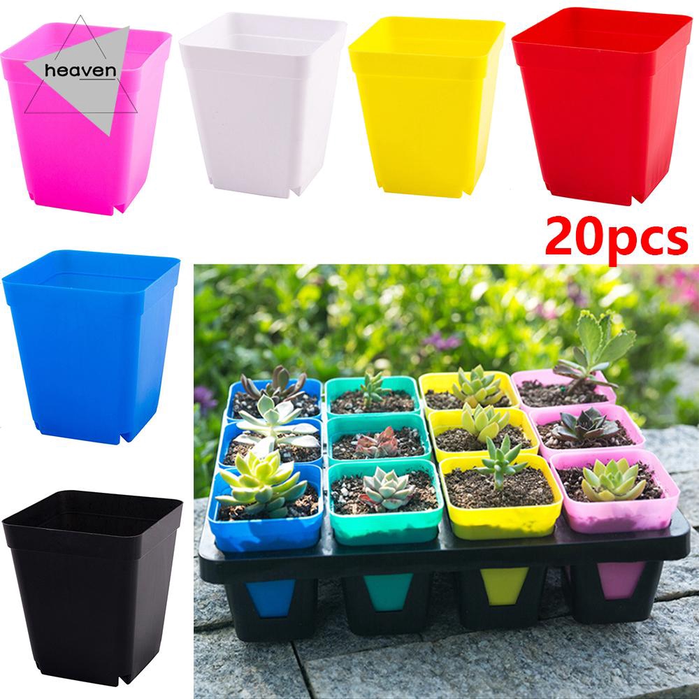 20PCS Plant Seedling Pots Plastic 7cm Seedling Planter Small Flowers ...