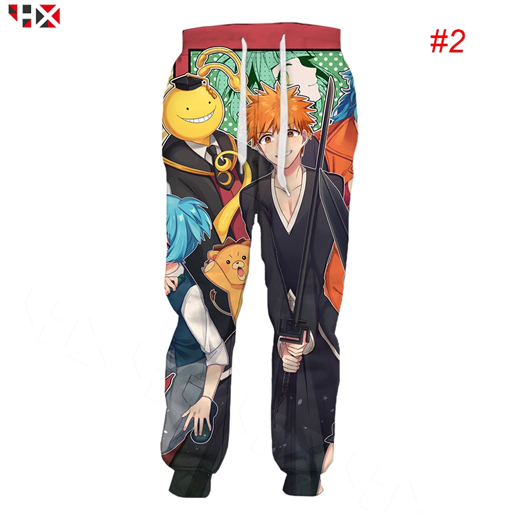 Hx Japanese Anime One Piece Bleach Naruto Dragon Ball 3d Print Men Trousers Men Women Jogger Pants Shopee Singapore