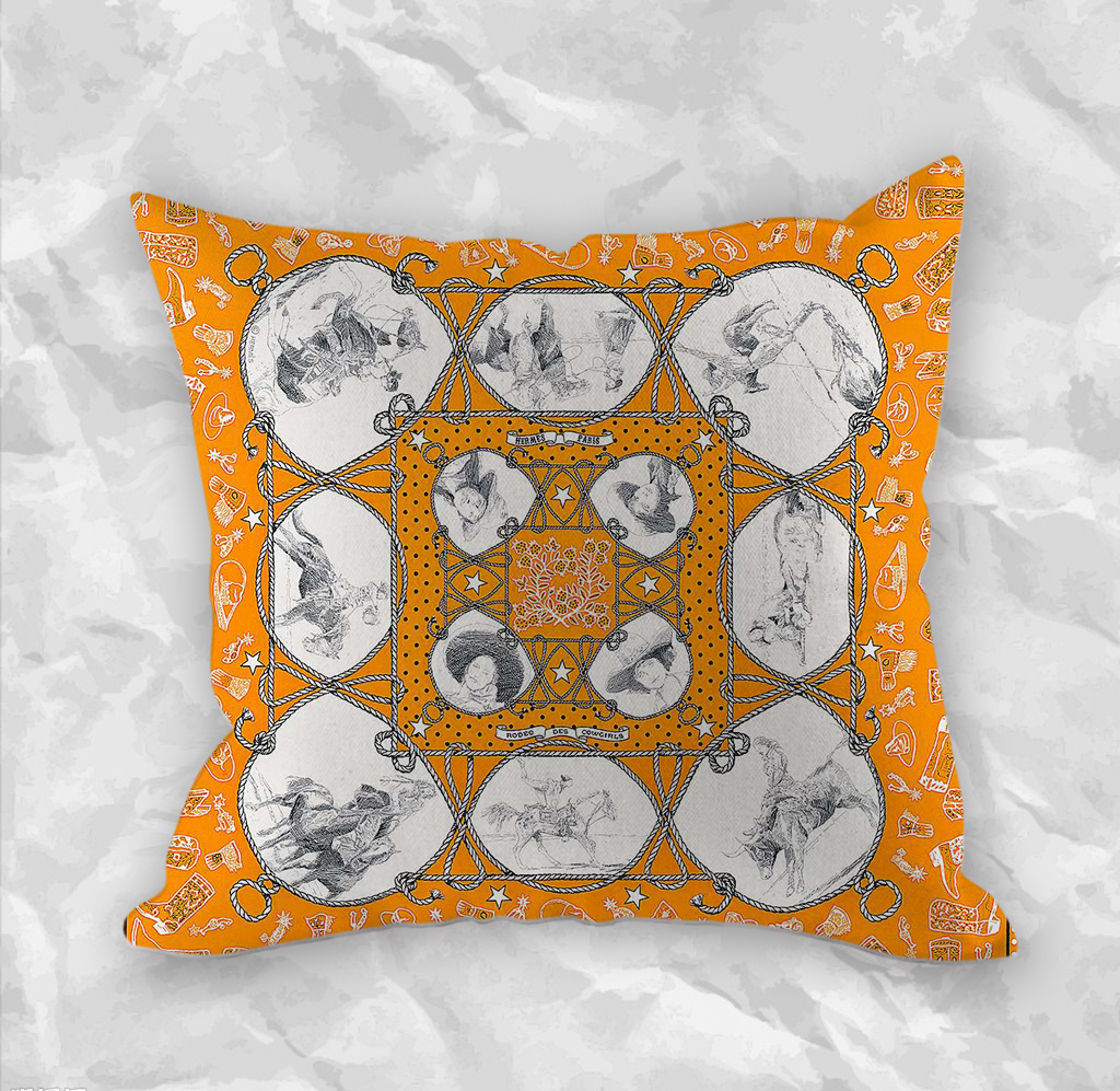 Hermès Decorative Zippered Pillow Case Creative Pillowcases Sofa Pillow