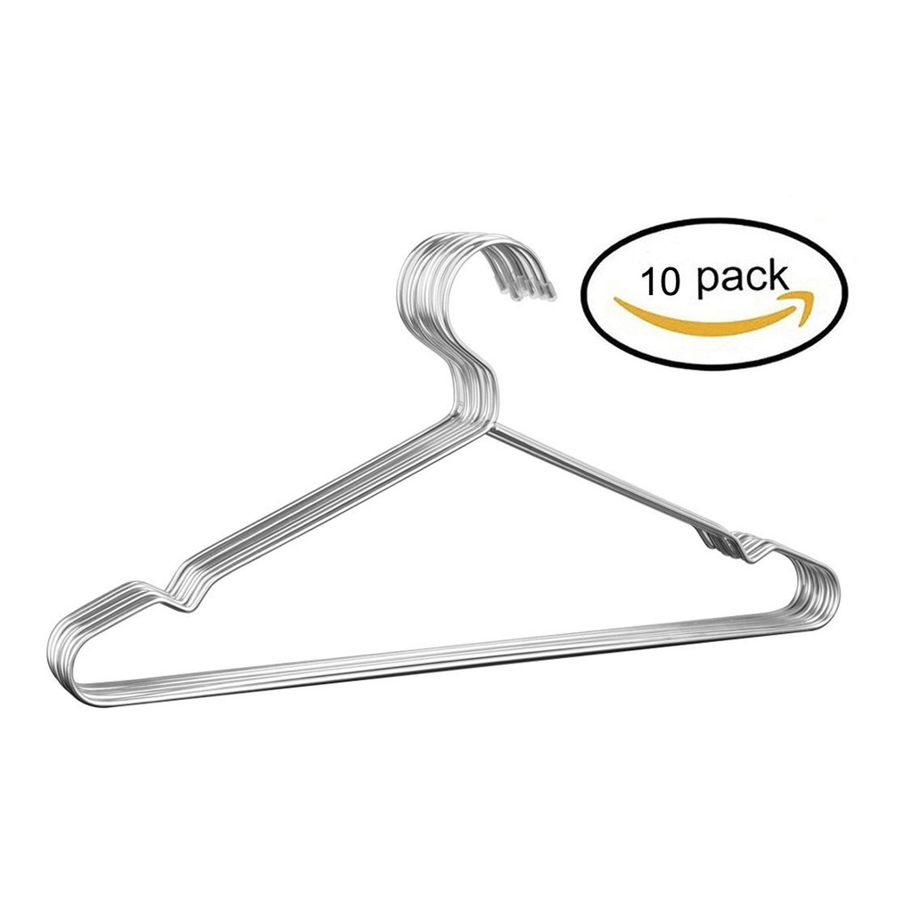 Local 10pcs 4mm Thick Stainless Steel Clothes Hangers Pants Hanger Socks Panties Hanger Balcony Drying Rack Shopee Singapore