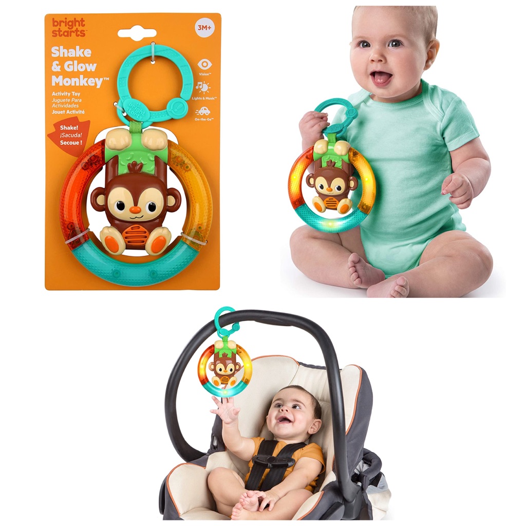 bright starts shake & glow monkey