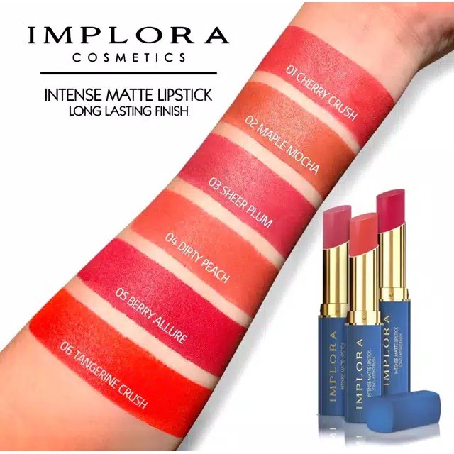 implora intense matte lipstick long lasting finish