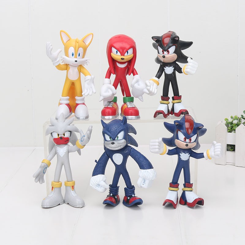 6pcs Lot 11 12cm Sega Sonic The Hedgehog Silver Shadow Figures Toy Shopee Singapore