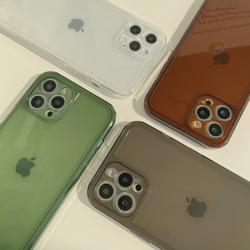 Aoxing Brown Green Black Transparent Case For Iphone 7 8 Se 2020 7p 8plus X Xs Xr 11 12 Mini Pro Max Cute Soft Hp Casing Shopee Singapore