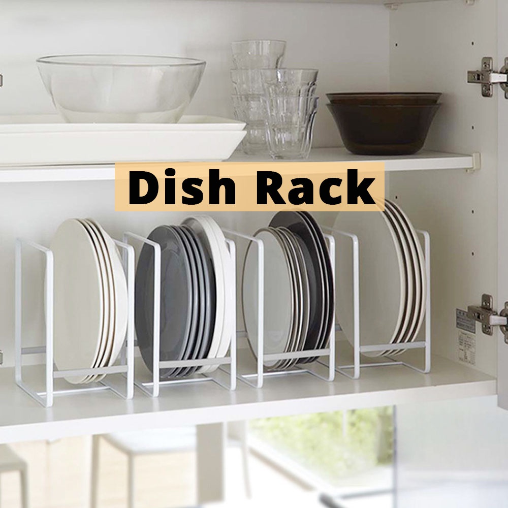 {SG} Metal Kitchen Dish Storage Rack/Dish Rack/Dish Drying Rack/Dish Drainer Rack Anti Slip for