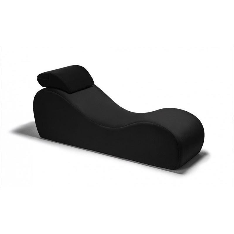 Liberator Esse Chaise Black Velvish Fabric Sex Furniture Black