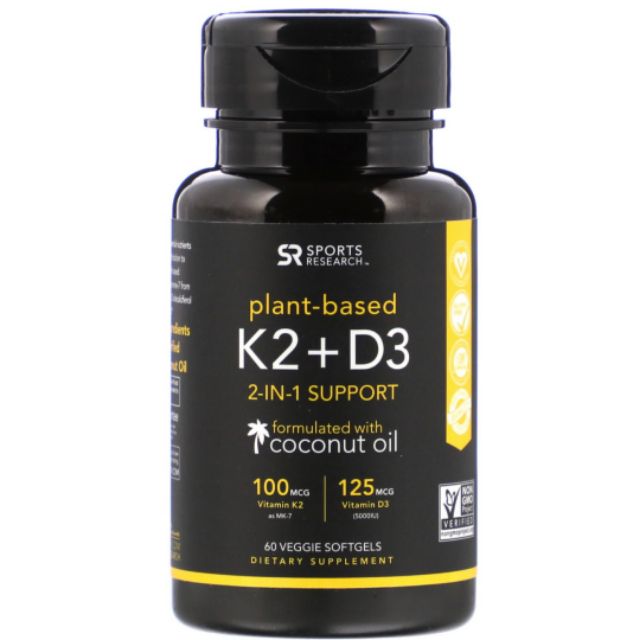 Sports Research Vitamin K2 D3 60 Veggie Softgels Shopee Singapore