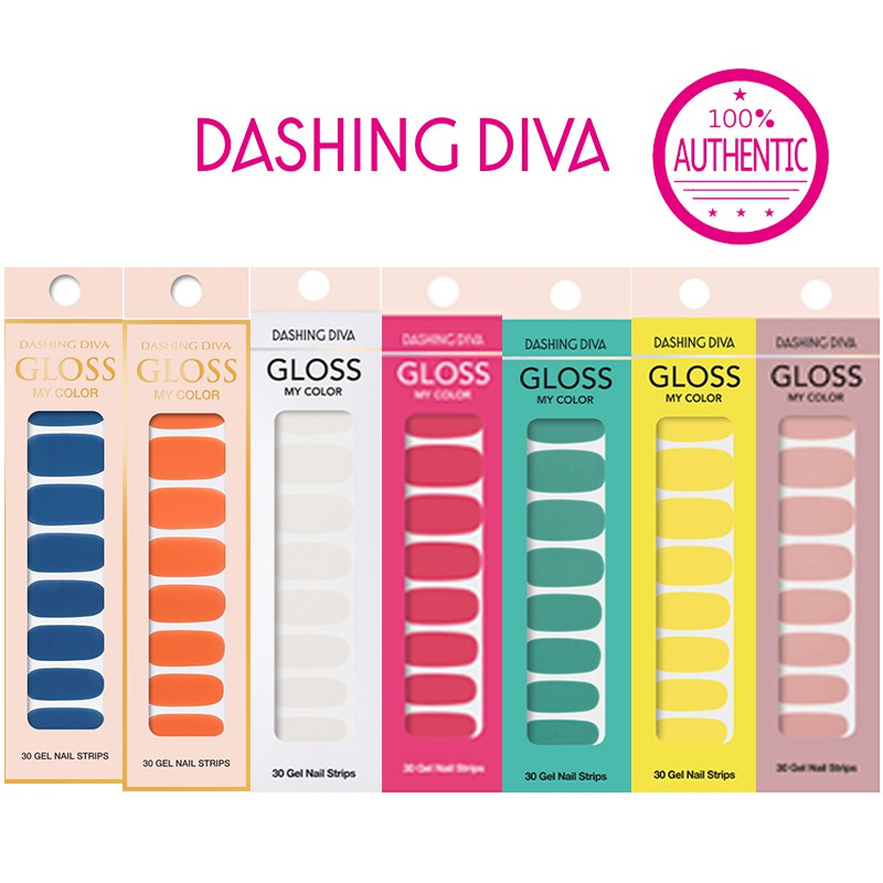 Dashing Diva Nail Sticker / Gloss Gel Strips /Gloss Gel Nails /Nail wraps/  | Shopee Singapore