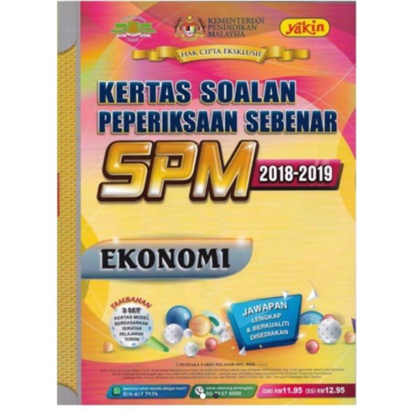 Sebenar Spm 2018 2019 Economical Problem Paper Issue 2020 Shopee Singapore