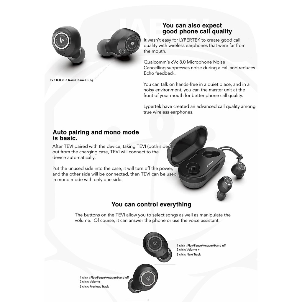 lypertek tevi noise cancelling