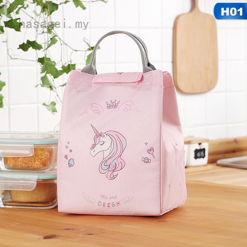 pink unicorn lunch bag