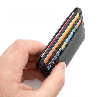 New Leather Credit Card Case Mini ID Card Holder Small Purse For Man Slim Men's Wallet Cardholder