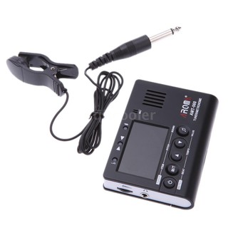 SQC Aroma AMT-560 Electric Tuner & Metronome Built-in Mic with Pickup Cable 6.3mm for Guitar Chromatic Bass Violin Ukule