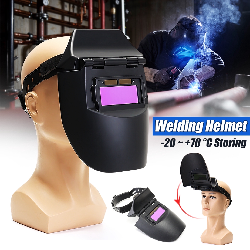 Soldering Auto Darkening Welding Helmet Welder Mask Lenses Solar Powered Cap
