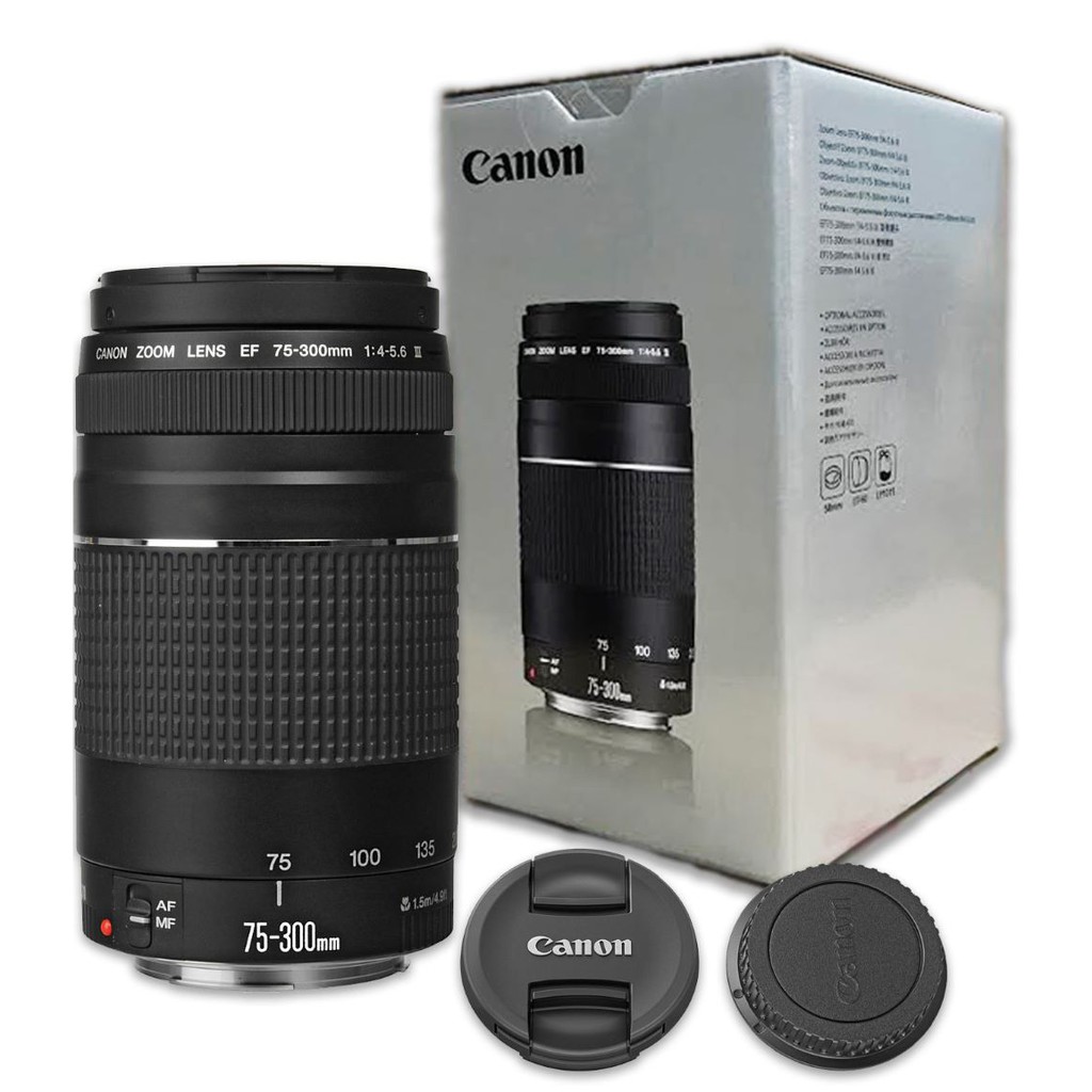 Canon Ef 75 300 Mm F 4 5 6 Iii Telephoto Zoom Lens For Canon Slr Cameras Shopee Singapore