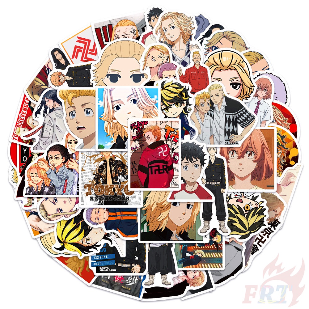 100pcsset Tokyo Revengers Series A Stickers Anime Diy Fashion Mixed Waterproof Doodle Decals 4535