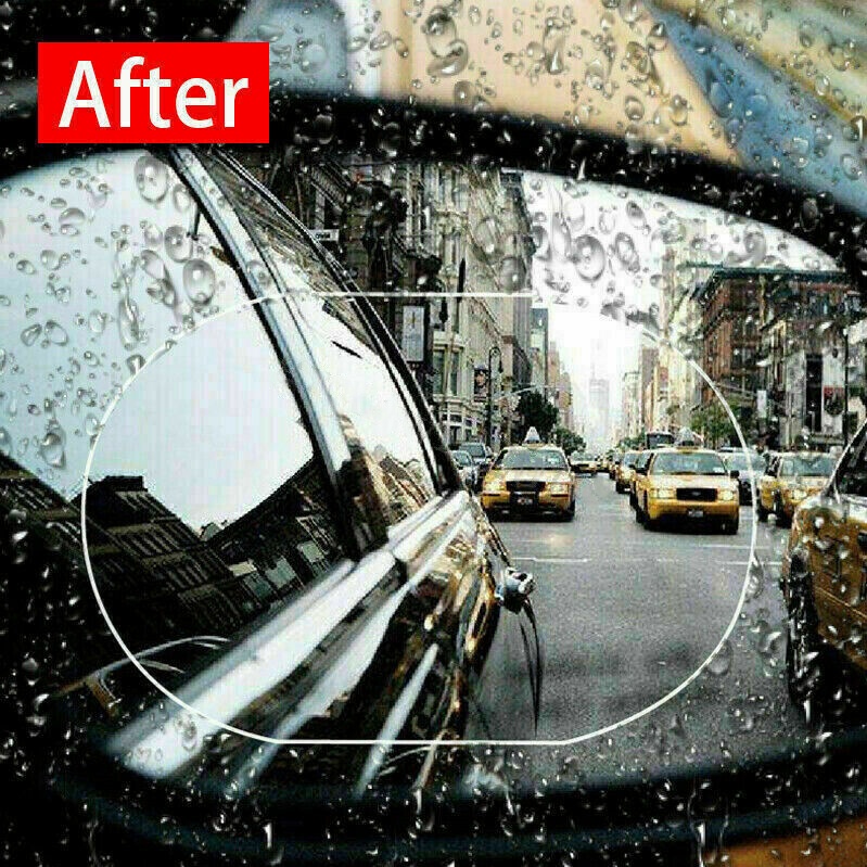 4X Rainproof Anti-Fog Car Rearview Mirror Film Hydrophobic Protective Sticker