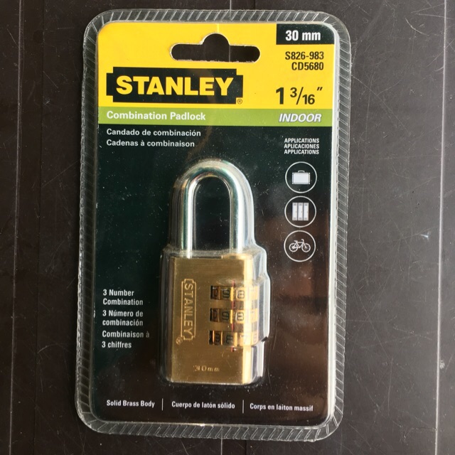 stanley combination lock