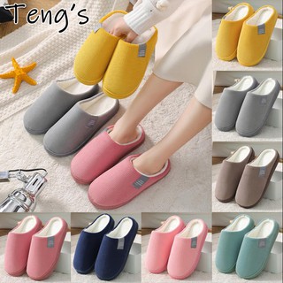 Image of ✨READY STOCK✨Comfortable Bedroom Slippers Indoor Home Slippers Cute Fluffy Slippers Anti-Slip Slippers Plush Slippers Indoor and Outdoor Warm Fur Cotton Shoes
