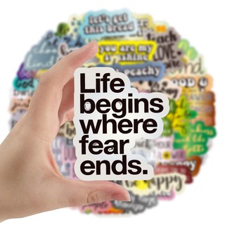 50pcs Motivational Quote Sticker for Water Bottle Waterproof Vinyl Inspirational Sticker Encouragement Sticker Laptop Sticker #3