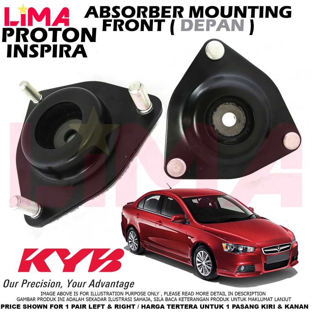 Proton Inspira Front Absorber Top Mount Absorber Mounting 1pair Kayaba Kyb Original Shopee Singapore