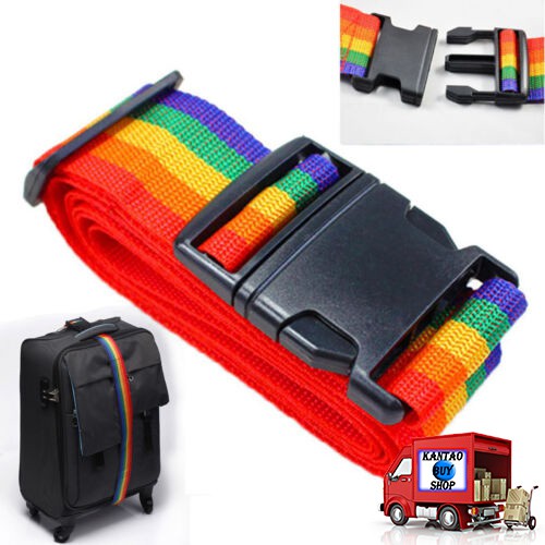 rainbow suitcase strap