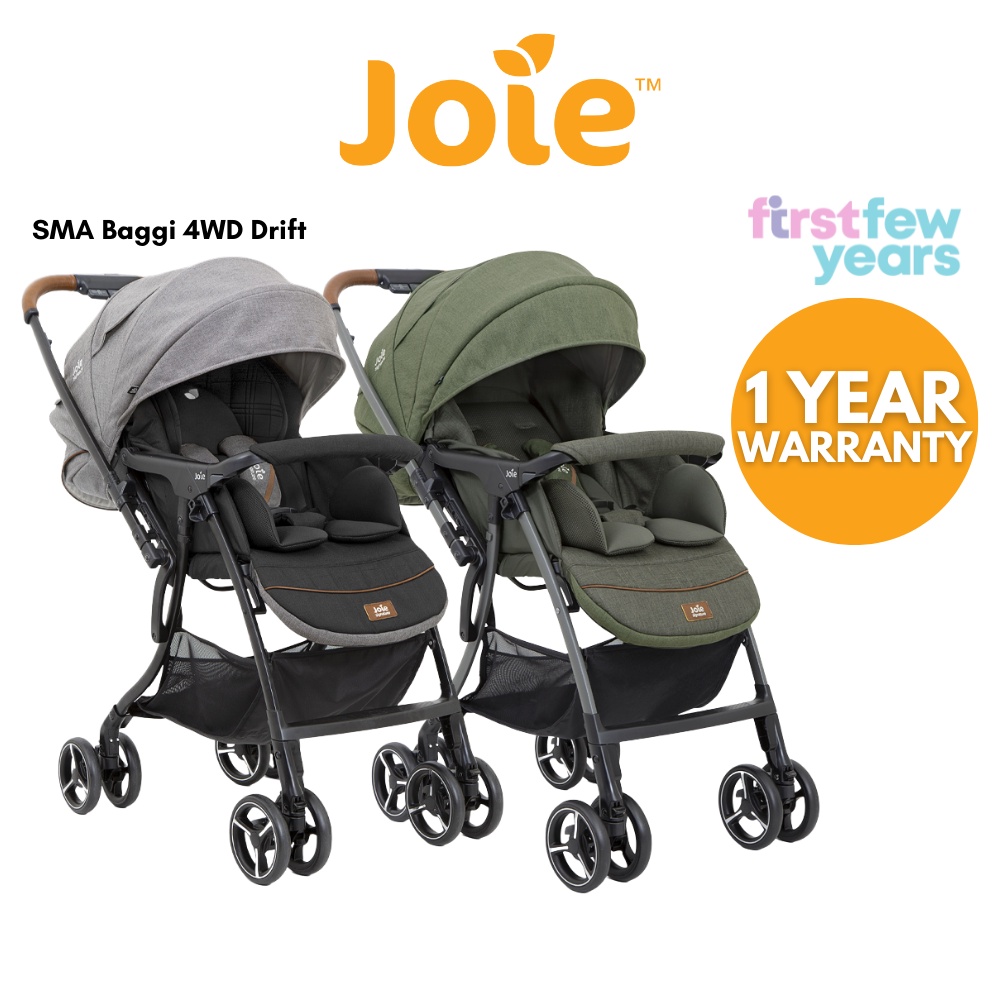 Joie SMA Baggi 4WD Flex Drift Signature Stroller (3 Colours) | Shopee ...