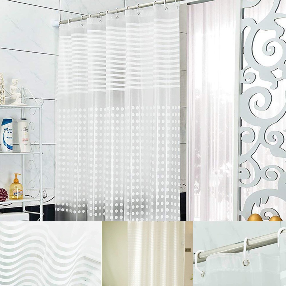 Waterproof Peva Shower Curtain 180 200cm Shopee Singapore