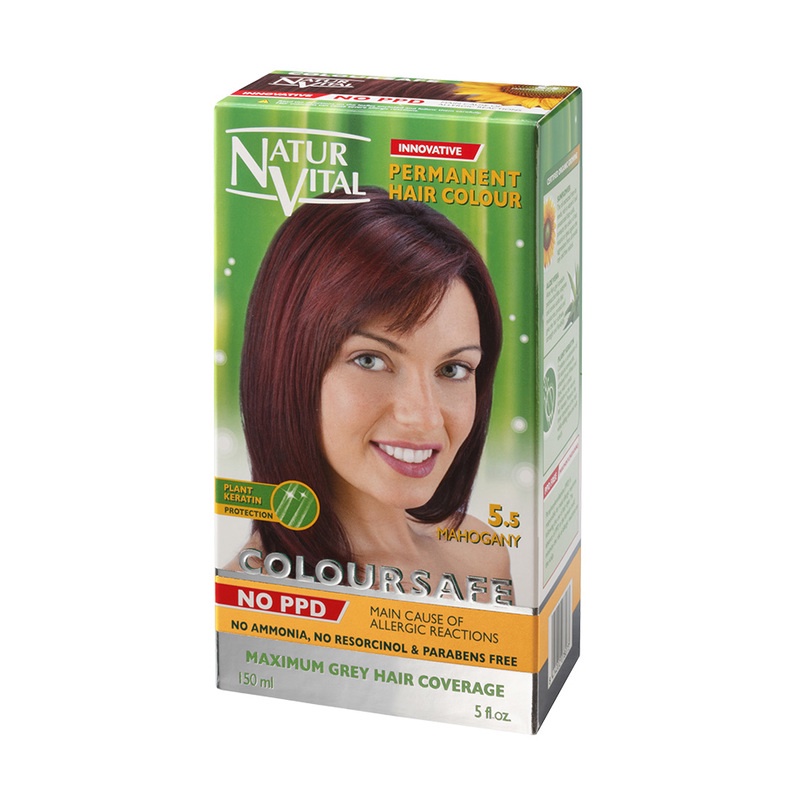 Naturvital Coloursafe Permanent Hair Dye Mahogany | Shopee Singapore