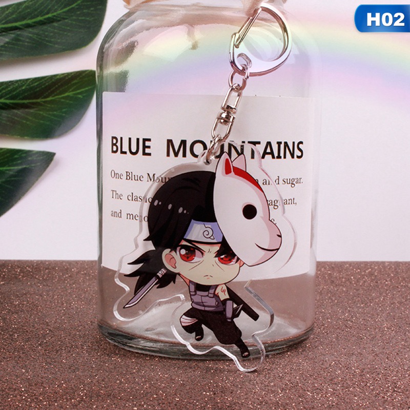 Naruto Hyuga Hinata Acrylic Keychain Key Ring Two Faces Bag Ornament