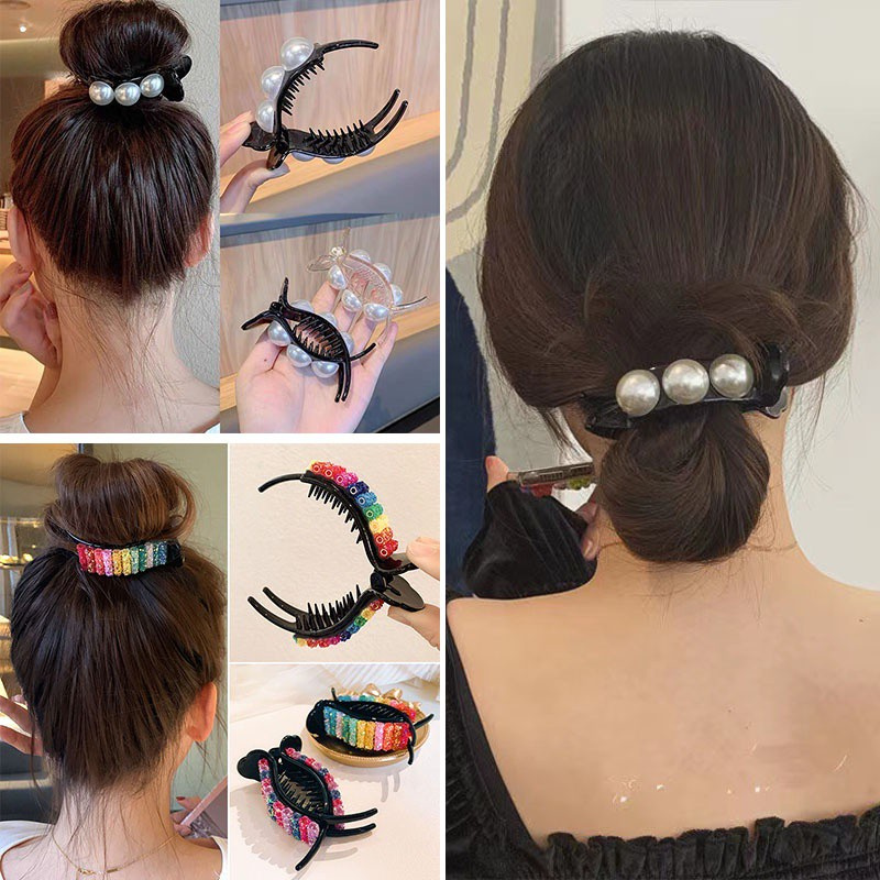 READY STOCK】 Ins Korean Pearl and Rainbow Hair Claws For Women Girls Hair  Holder Clip Sweet Headband Hair Style Make Hairpin Fashion Hair Accessories  | Shopee Singapore