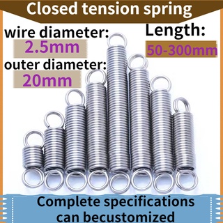 4pcs 0.6mm wire diameter 300mm length tension springs hook extension spring 