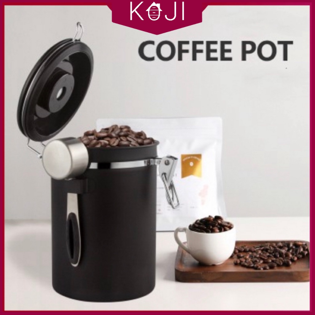 [SG Ready Stock] KOJI Coffee Bean Canister Container Pot with Timer