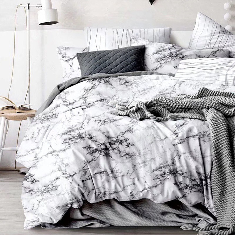 Chic Marble Comforters Us Uk Queen King Size Duvet Cover Set