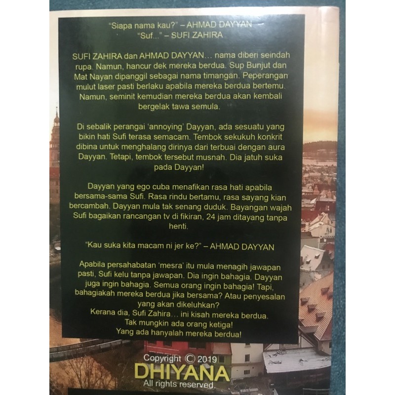 Shop Malaysia New Novel Krana Dia Sufi Zahira Writing Dhiyana Shopee Singapore