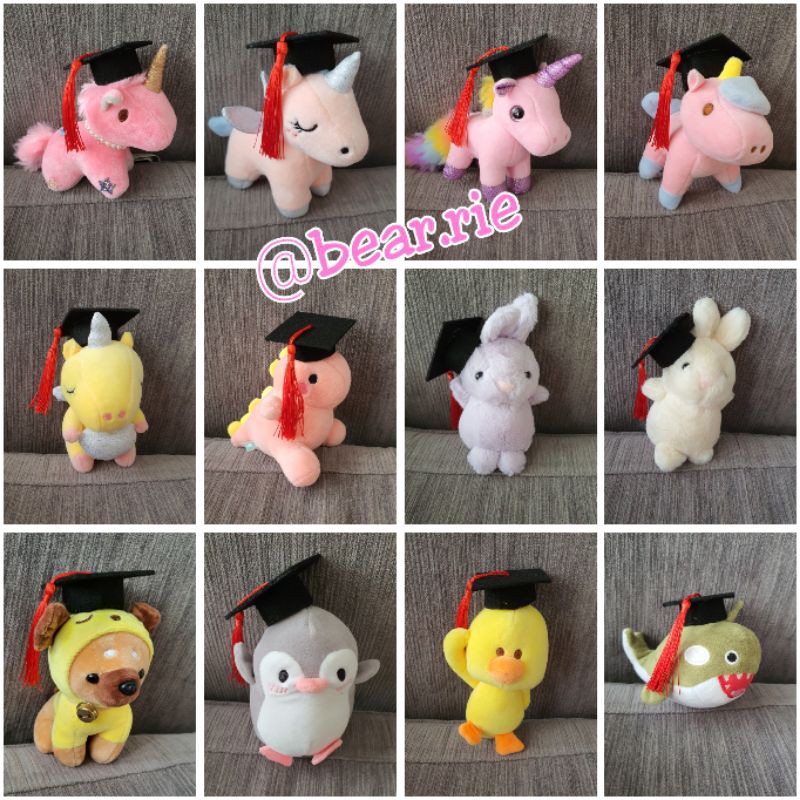 unicorn graduation plush