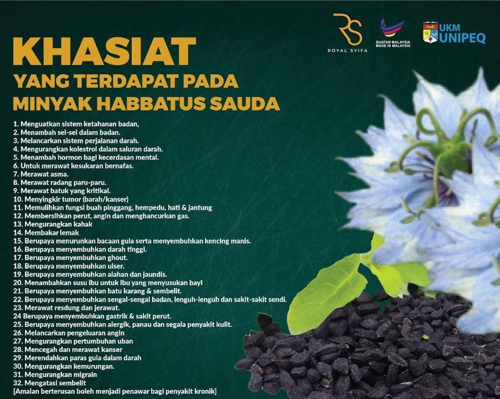 Sauda Habbatus Oil Healing Oil Disease Sauda Habbatus Oil Primium Gred Aaa Singapore